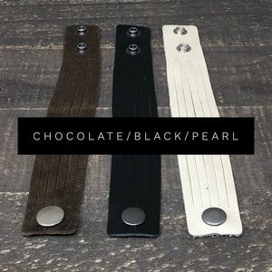 NEW Boho Full-grain leather slashed bracelet